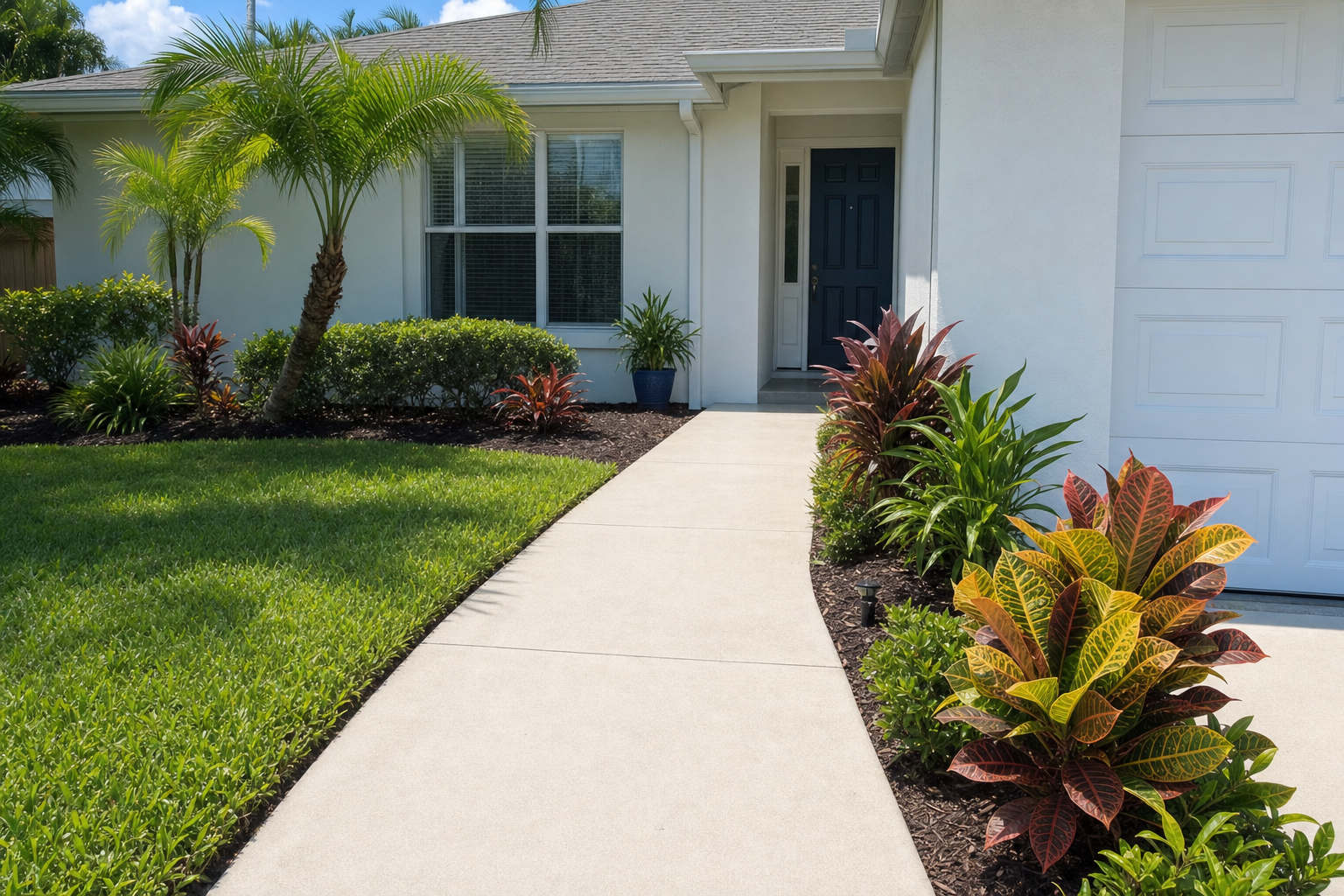 Paver driveway being pressure washed showing a sharp clean-versus-dirty contrast in Osprey